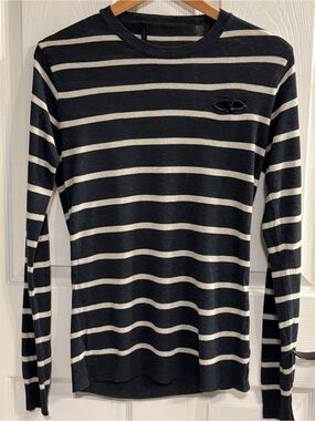 Roberto Collina Italy Striped Linen Viscose Crewneck Sweater Women’s M